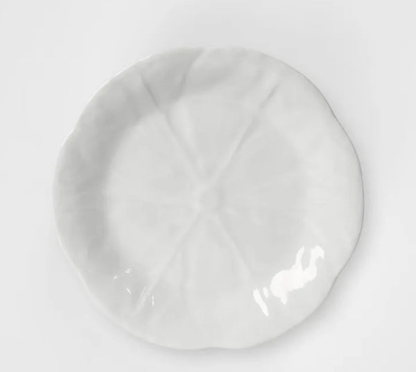 Melamine cabbage leaf round platter 40cm