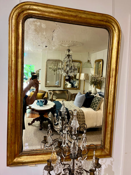 French Louis Phillipe mirror H113 W80