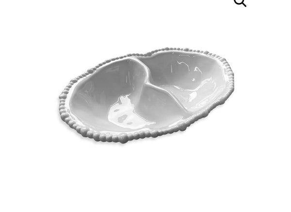 Melamine beaded 2 division bowl