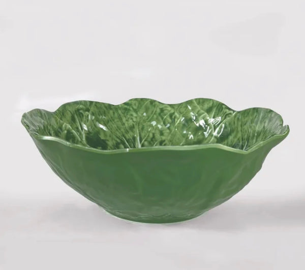 Melamine cabbage green serving bowl 32.5cm