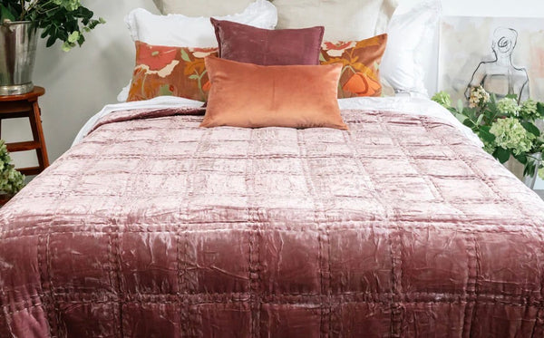 Velvet quilt Rose