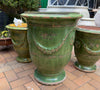 Anduze urn planter green H55