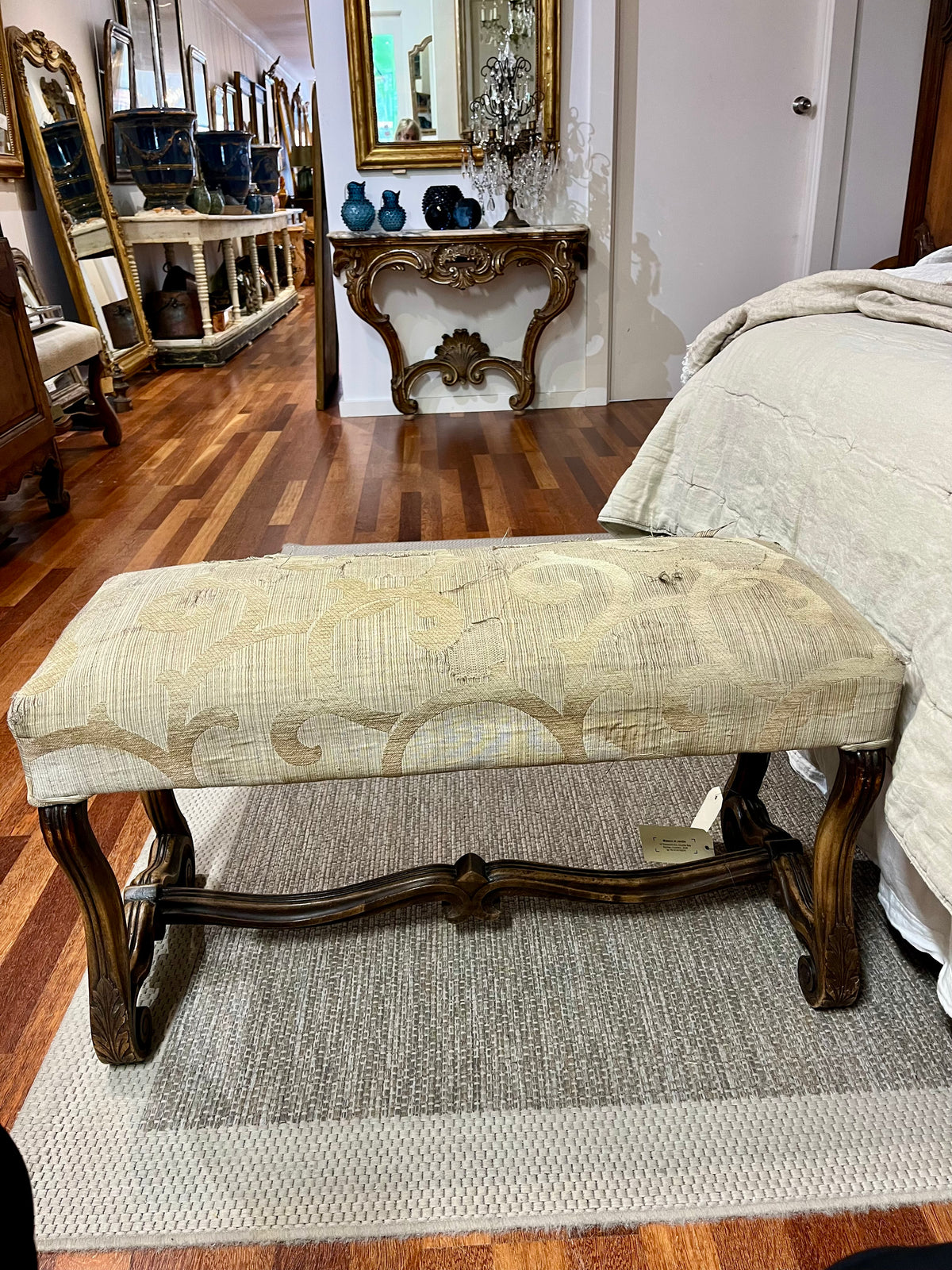 French Louis XIV walnut stool