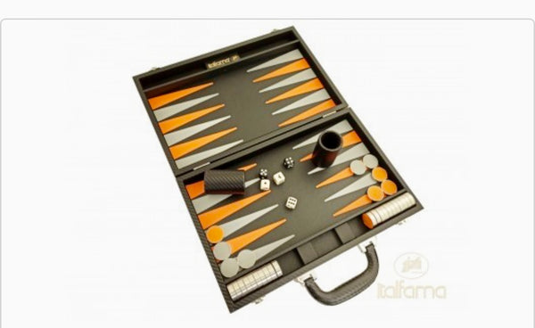 Backgammon set blk/orange