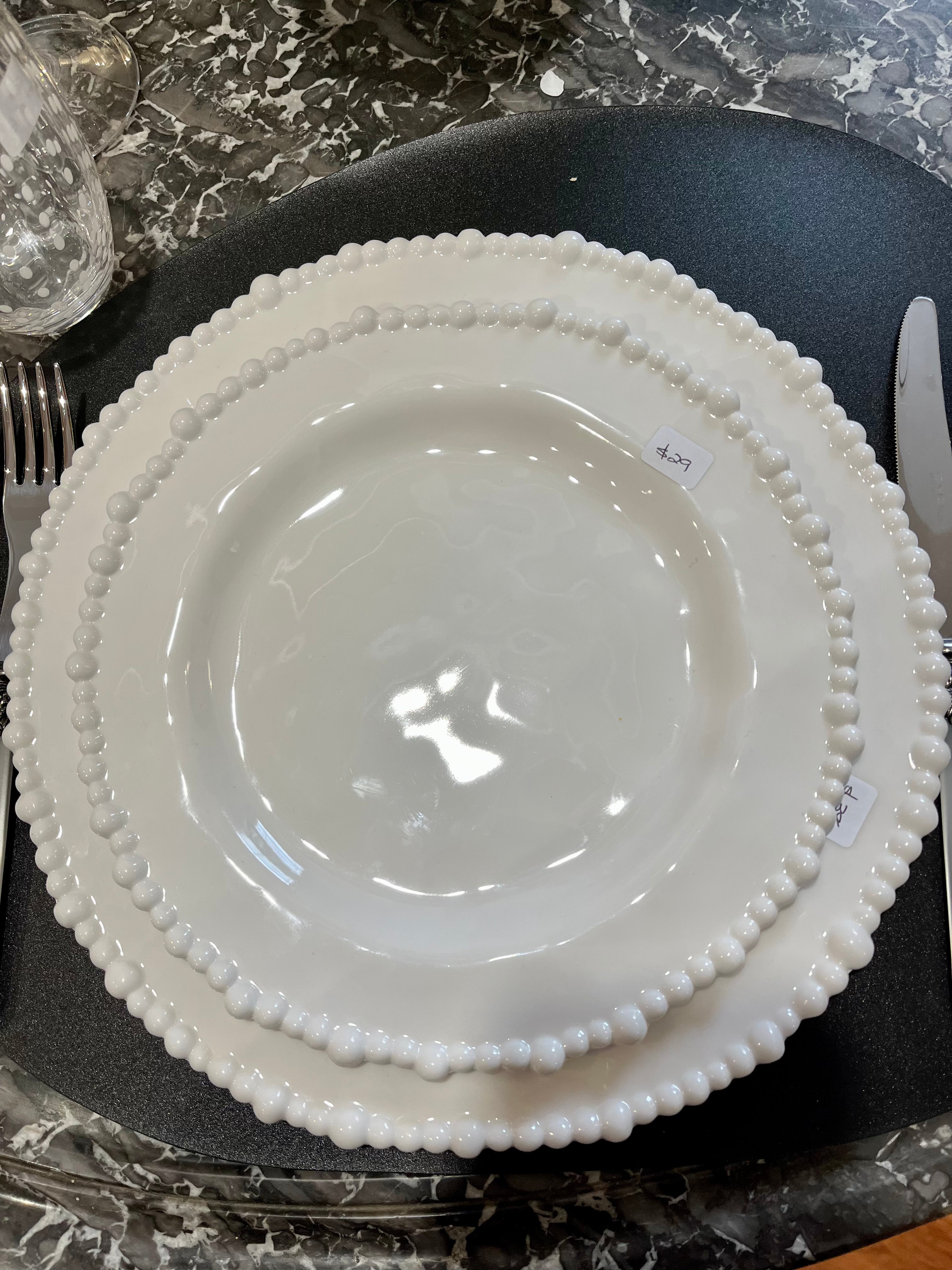 Melamine beaded plate dinner 28cm