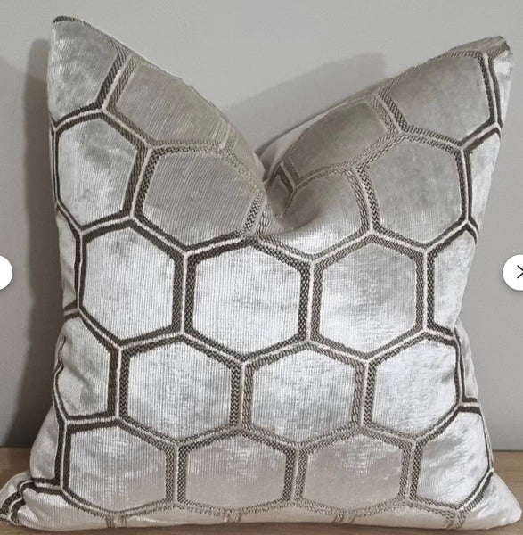 Cushion Designers guild velvet silver