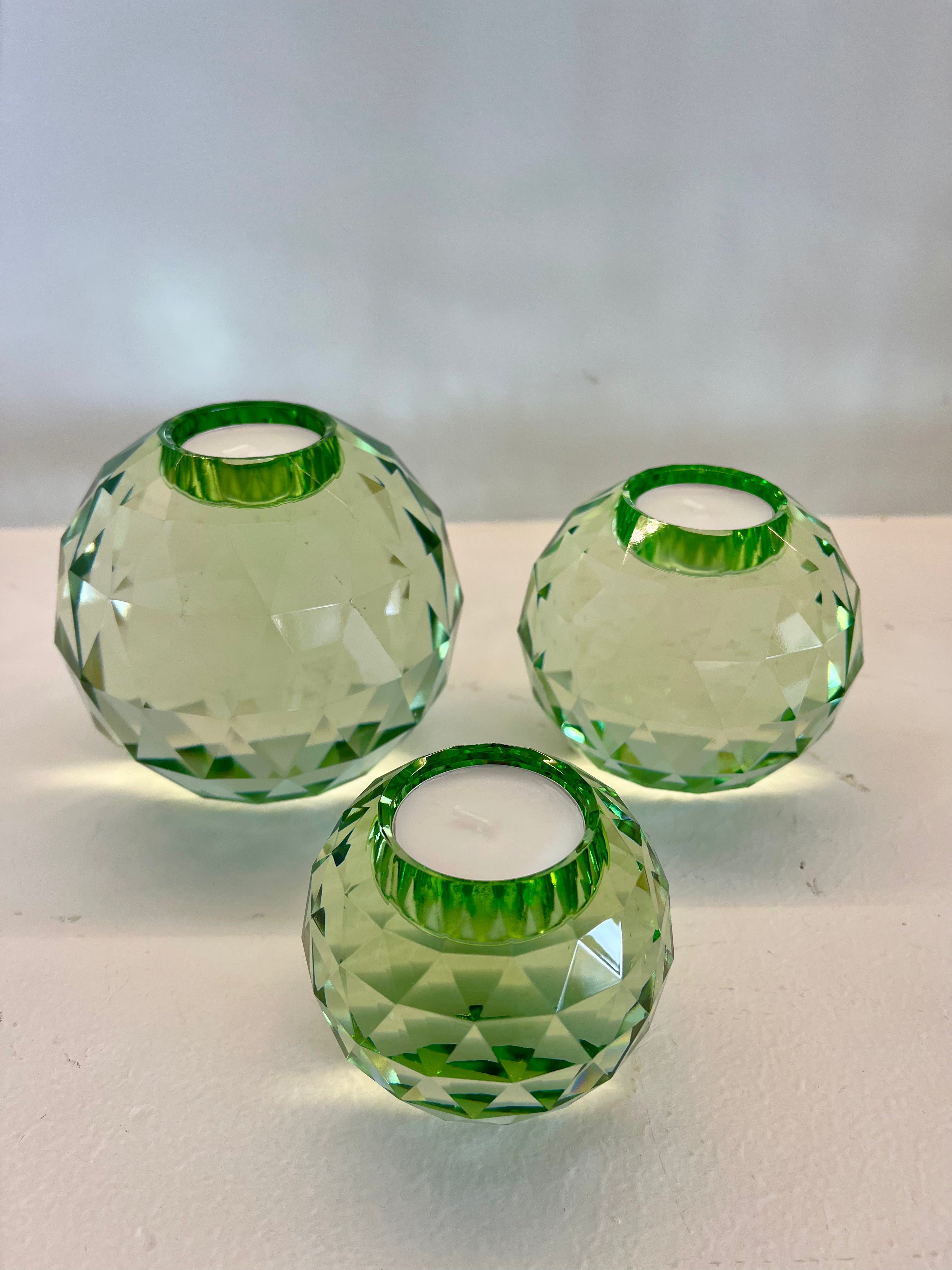 Tea light holders glass 8cm