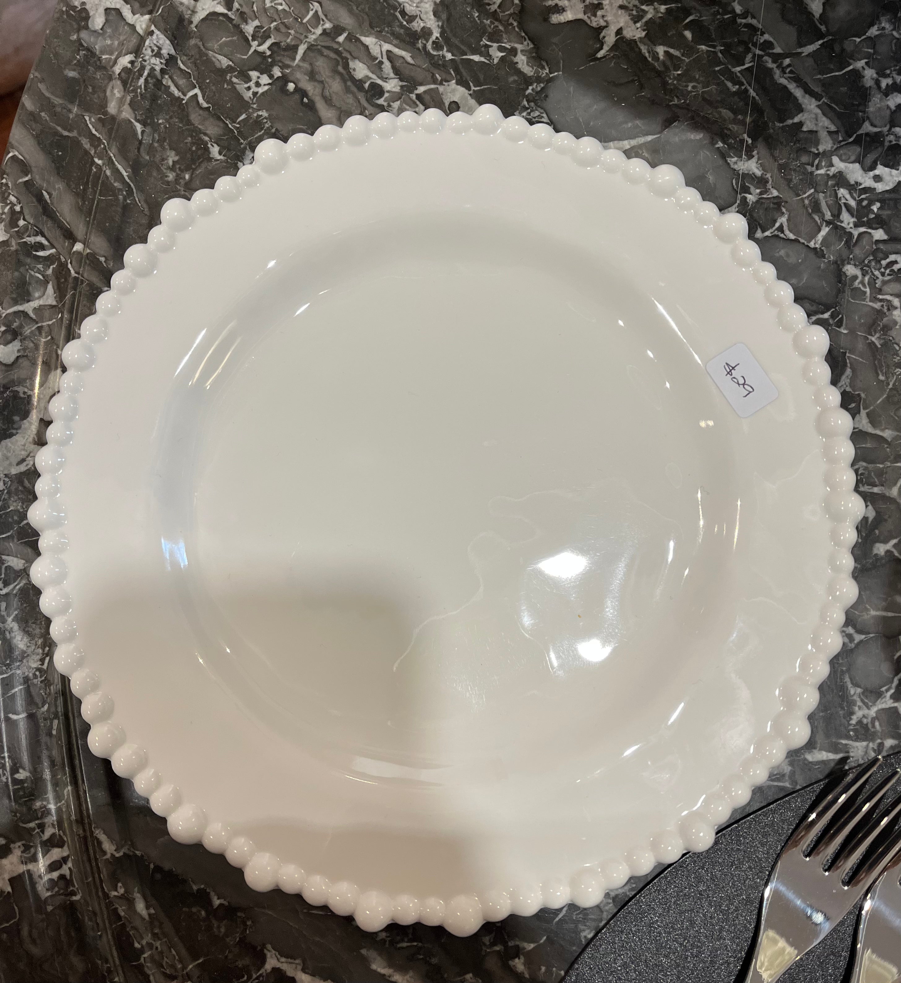 Melamine beaded plate side 23cm