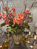 Vase ceramic rose blooms taupe  XL