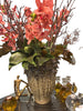 Vase ceramic rose blooms taupe  XL