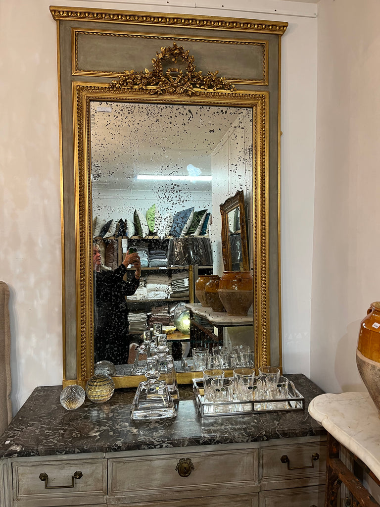 French gilt Trumeau mirror H165