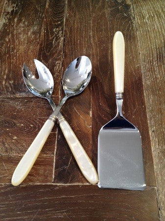 Italian Salad & lifter Set- Ivory Vendome