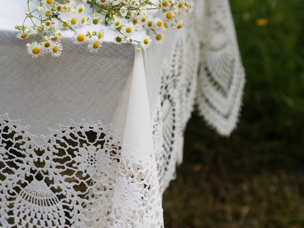 Tablecloth lace vinyl