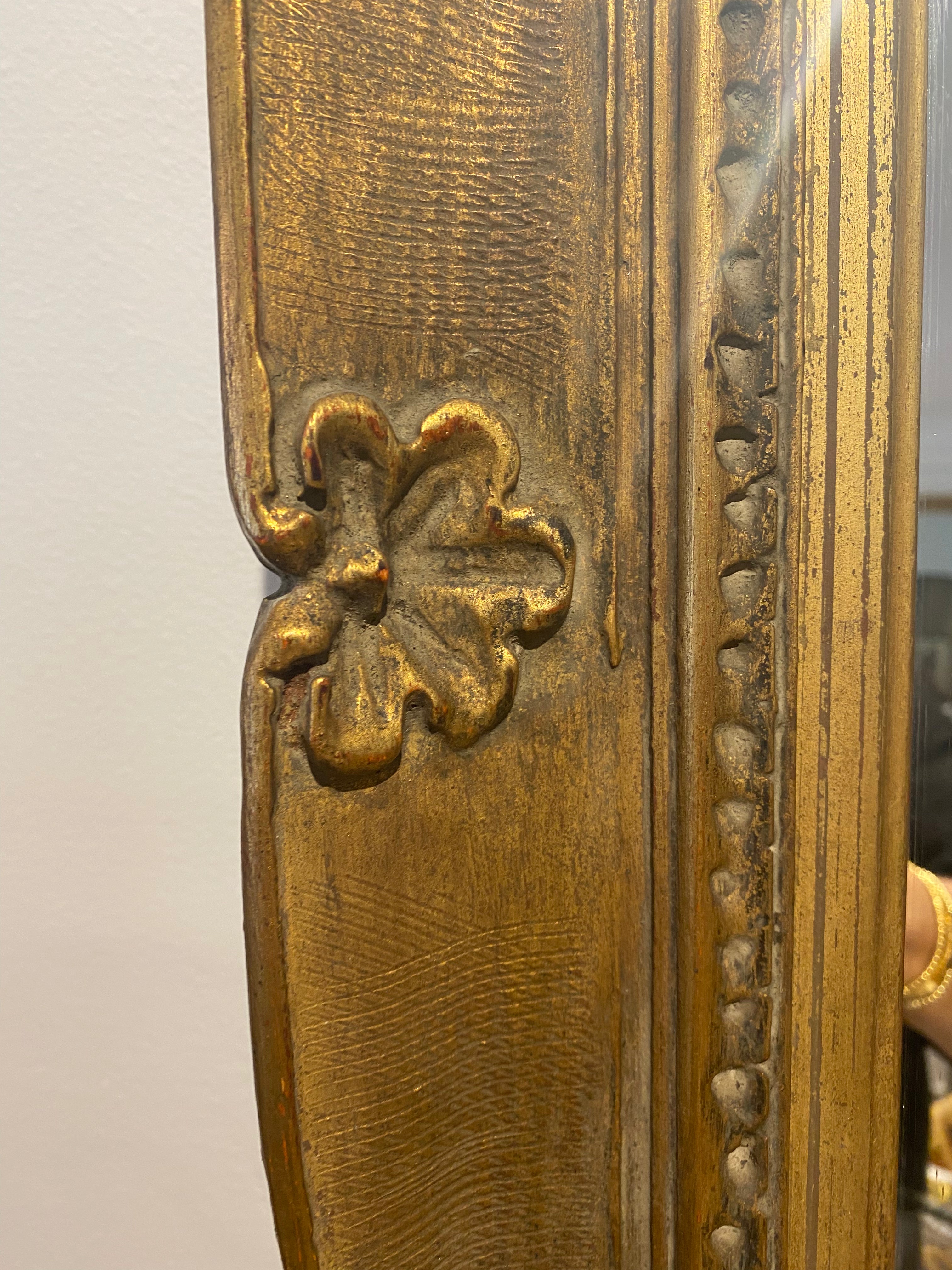 French style gilt mirror H74 W60