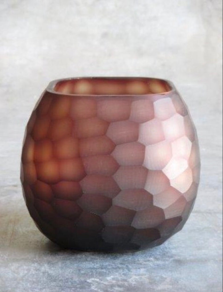 Tea light/ vase amber
