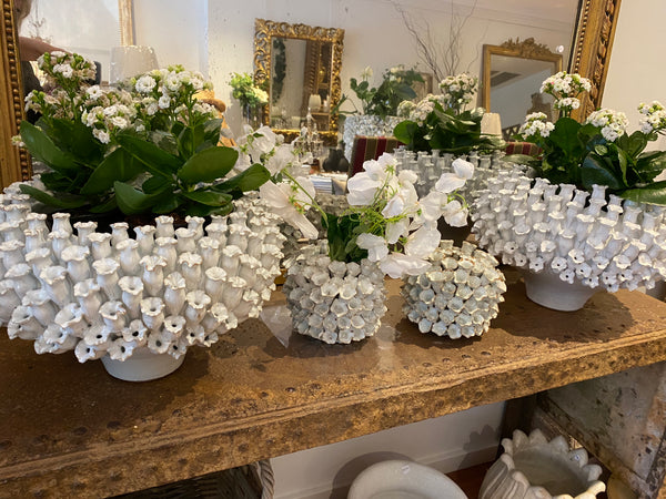 Vase ceramic Barnacle white small