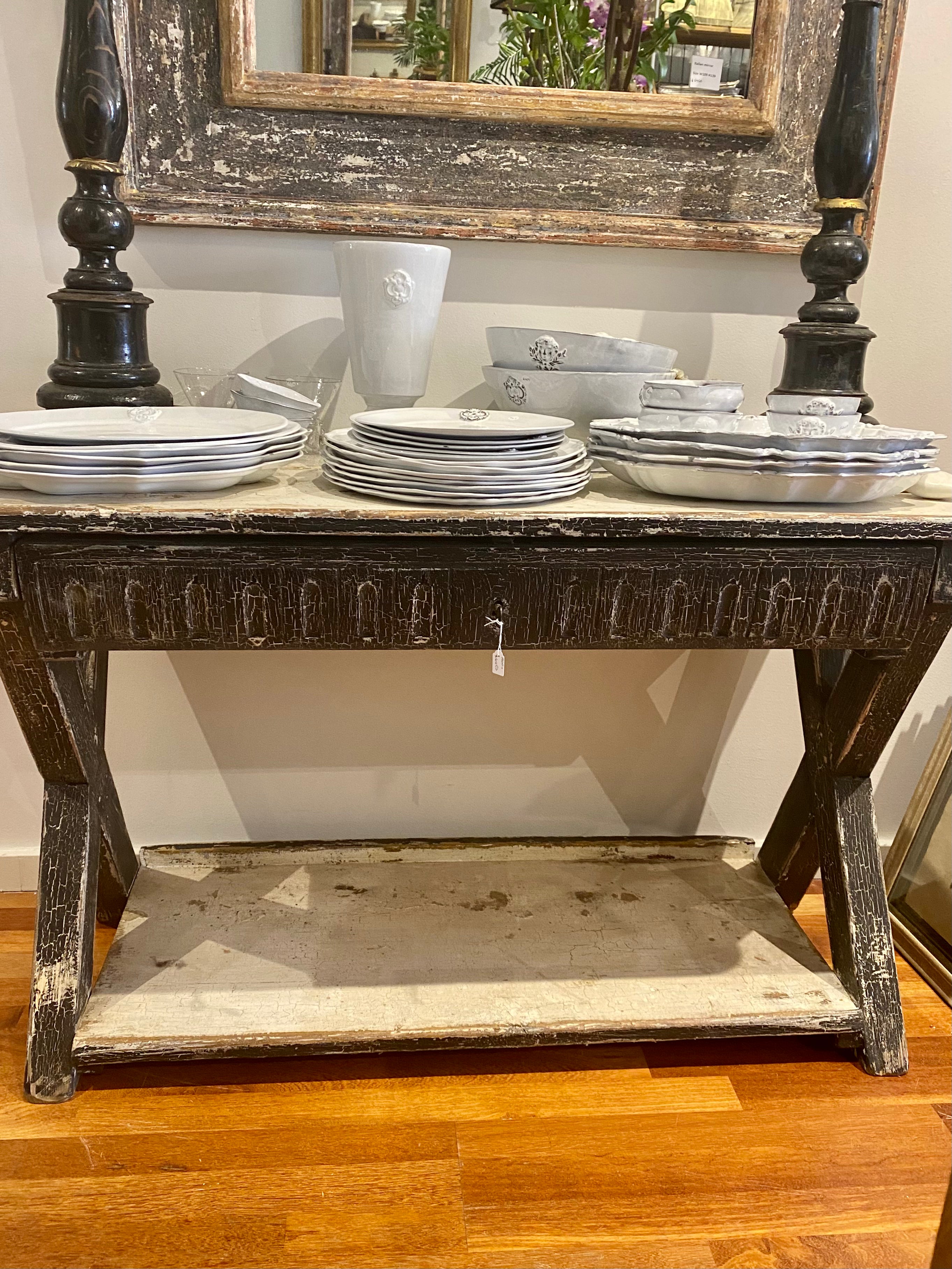 Console timber paint finish