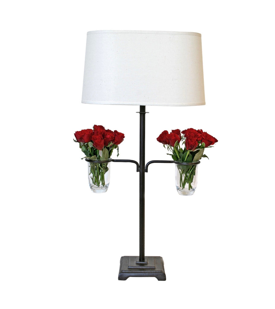 Lamp metal 2 cup vase