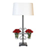 Lamp metal 2 cup vase