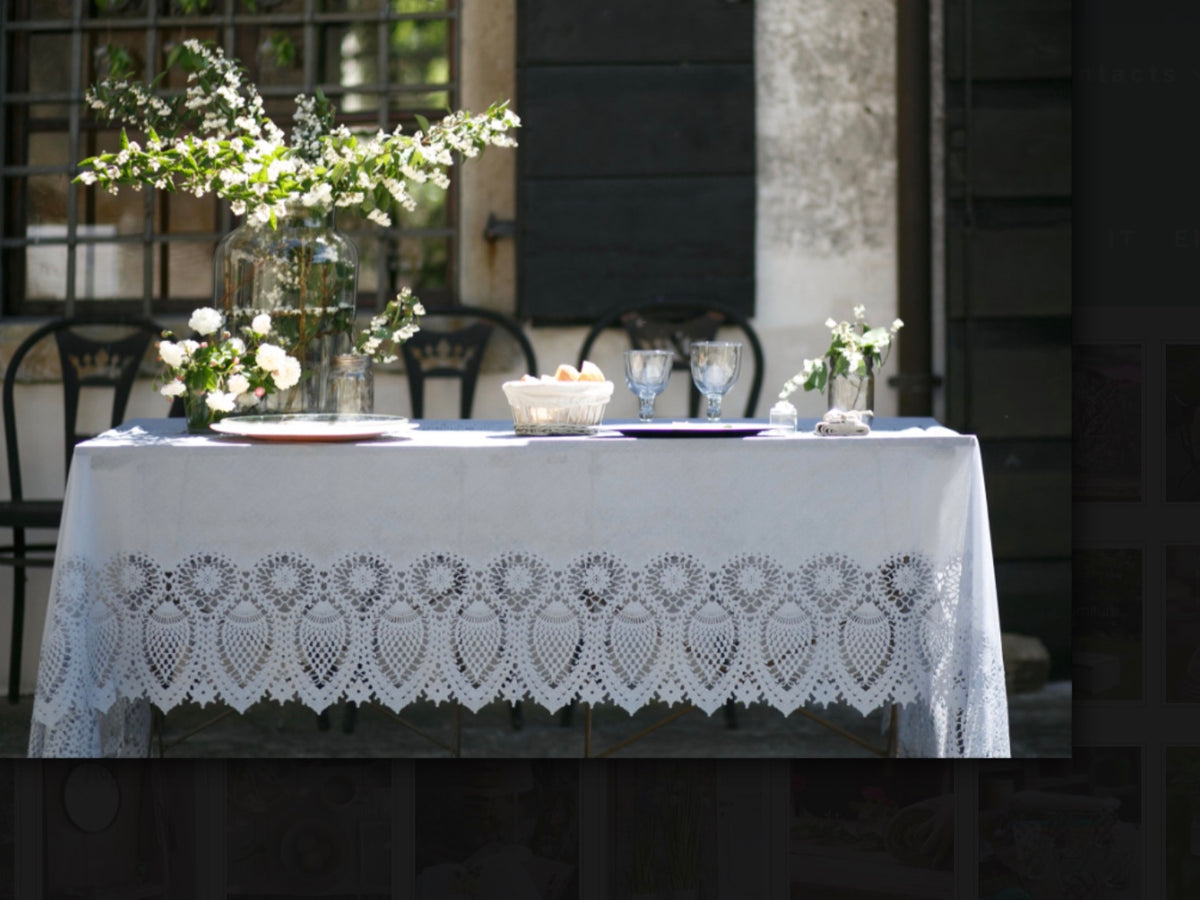 Tablecloth lace vinyl