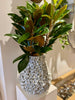 Vase daisy white H31