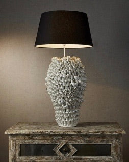 Lodge white table lamp
