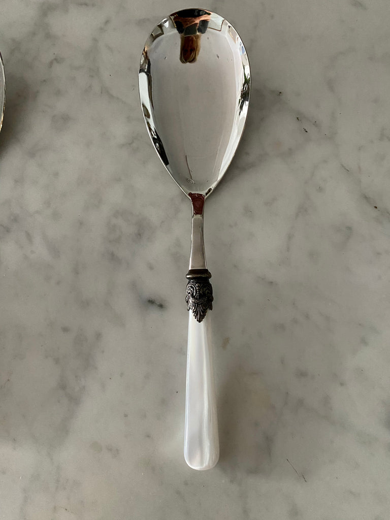 Italian Serving Spoon white