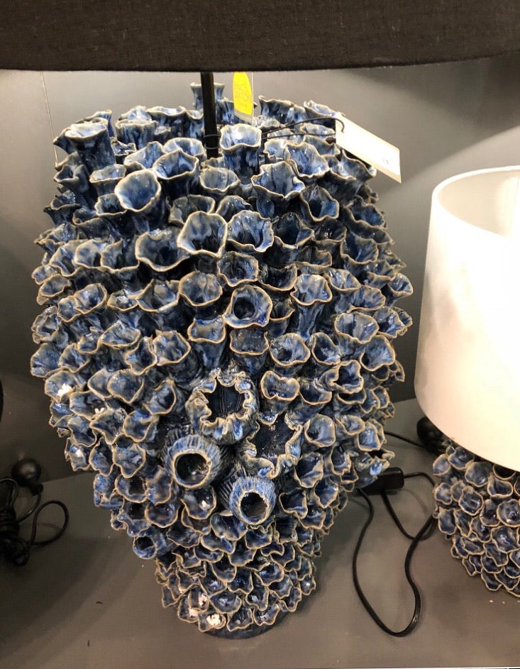 Lodge blue table lamp