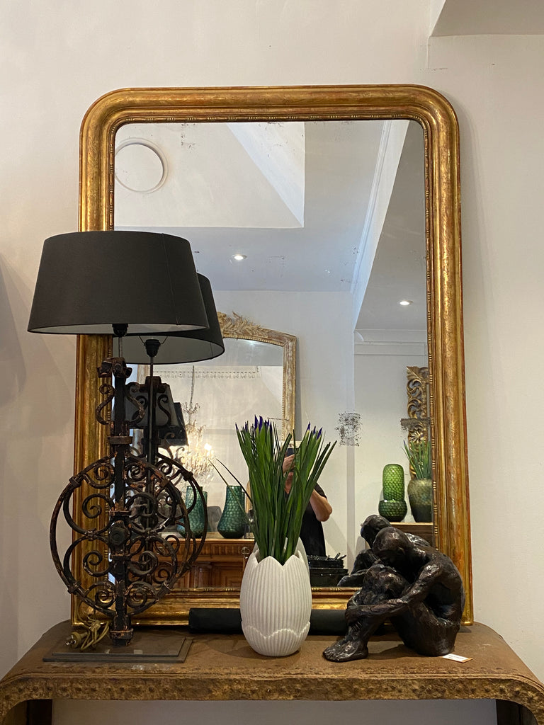 French large antique salon mirror H169 W120