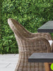 Wicker  tub chair with arms