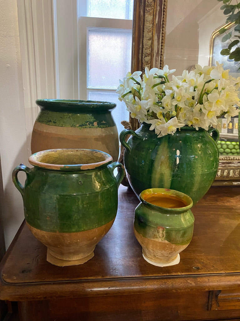 Confit pot green French maison et jardin