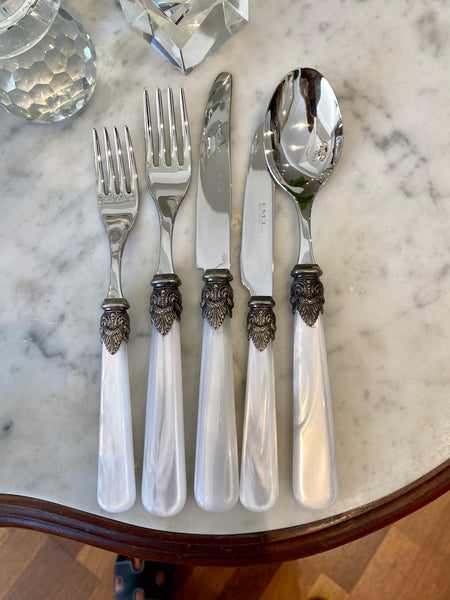 Italian Cutlery Set - White Naples