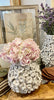 Vase daisy white H17.5cm