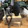 Vase Glass tall grey