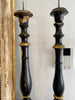 Candleholders Florence BLk& gilt pair